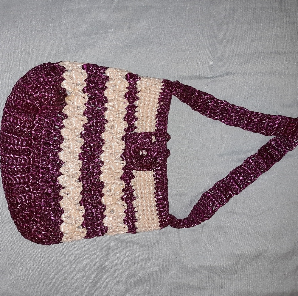Plastic Hand Woven Handbag